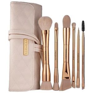 Sephora Collection Double Ended Travel Brushes Rose Gold